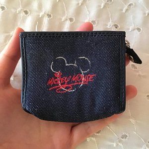 vintage disney mickey mouse denim coin purse